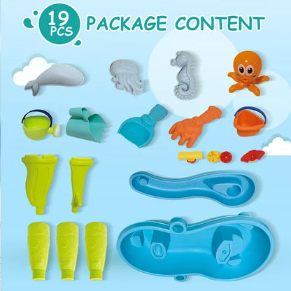 Sand and Water Table for Toddlers, Summer Outside Toys with 19PCS Accessory Set for Kids Boy Girls Aged 1 2 3+