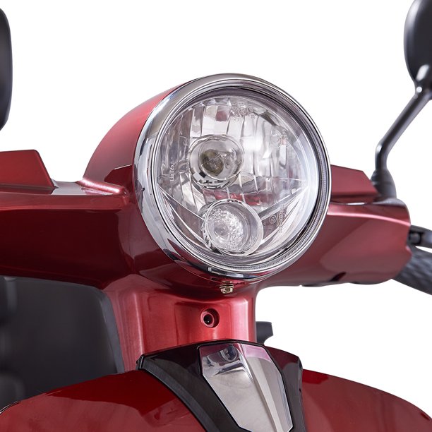 Heavy Duty Mobility Scooters for Seniors & Adults 500lbs Capacity - Electric Powered Wheelchair Device - 800W All Terrain Recreational Mobility Scooter for Travel, Elderly-Full LED Lighting- Red