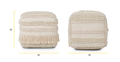 Lexi 16" Square Pouf