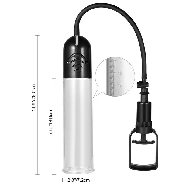 AOPAR Penis Pump Vacuum Enlargement Enhancement Extension Erection Pump Adult Sex Toys for Men Male, Black