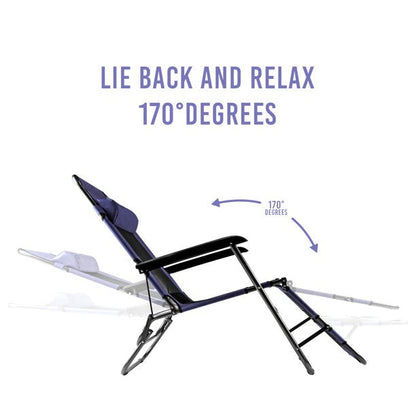 Kahoo Zero Gravity Lounge Chair Recliner Navy