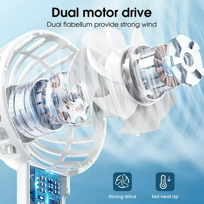 Portable Handheld Fan, 3 Speed Mini USB Strong Wind 7-20 Hours Runtime Personal Electric Small Fan for Travel Office Outdoor