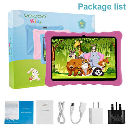 10.1"HD Kids Tablet, Doosl 32GB Storage Android 11 Children's Tablet, HD Touch Screen, Parental Control, Learning Tablet with IWAWA Application, Children's Tablet with Pink Case