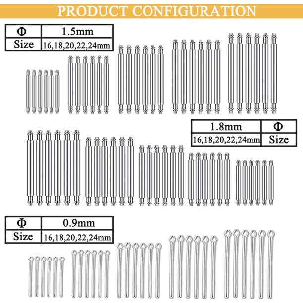 Aokelily 98PCS Spring Bar Tool Watch Band Tool Set, Watch Wrist Bands Strap Removal Repair Fix Kit with 4 Extra Tips Pins & Heavy Duty 316 Stainless Steel Pins