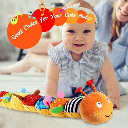 Baby Toy Musical Caterpillar Multicolor Infant Toy Crinkle Rattle Soft with Ruler Design, Bells and Rattle Educational Einsteins Toy Sensory Toddler Toy Toy for Newborn Boys Girls 0 3 6 12+Months