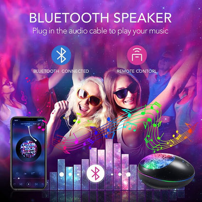 Galaxy Projector,Night Light Projector Star Projector Bedroom Ocean Wave Projector Kids White Noise Music Bluetooth Starlight,Projector Lamp Ceiling Timer Sensory Led Gift Room Remote