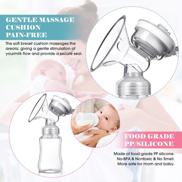 Ifanze Double Electric Breast Pumps, Nursing Breastfeeding Pump with 3 Modes & 9 Levels, Ultra-Quiet Pain Free Massaging Milk Pump for Travel Home, White