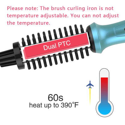Sea-Maid Curling Iron 3/4 inch Hair Curler Adjustable Temperature Instant Heating for Curls or Wave,Blue