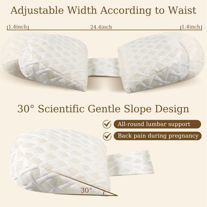 iFanze Pregnancy Pillows for Sleeping, Turkish Probiotic Fabric, White Gold