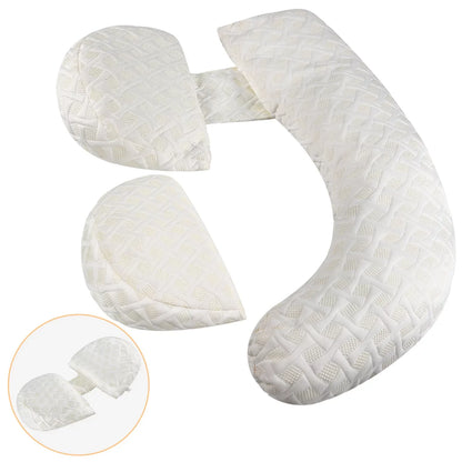 Pregnancy Pillows for Sleeping, Maternity Pillow for Pregnant Women with Detachable and Adjustable Pillow Cover, Support for Belly, Back, Legs, Hips