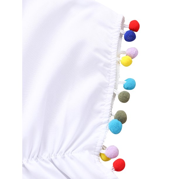 jaweiw Toddler Baby Girls Swimsuit Cover Up Beach Dresses Tassels Cover Up Pompom Poncho Rash Guards
