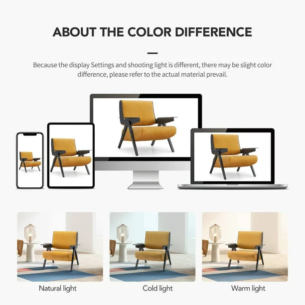 Mid-Century Accent Chair with Solid Wood Frame,Upholstered Modern Armchair for Living Room Bedroom,Yellow