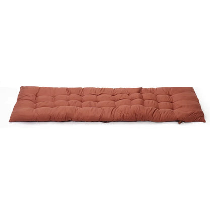 Patio Chaise Lounger Cushion, Indoor/Outdoor Chaise Lounger Cushions Rocking Chair Sofa Cushion with 6 Ties,Thick Padded Chaise Lounger Swing Bench Cushion，47 inch Gray Brown Navy Beige