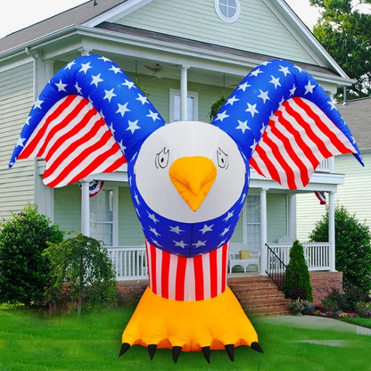 Melliful 6FT Patriotic 4th of July Inflatables, American Bald Eagle Blow up for Independence Day Decoration