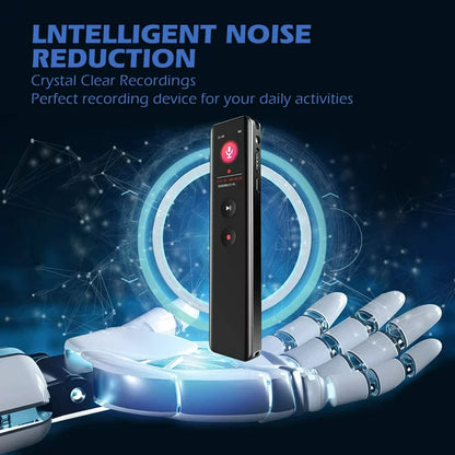 Voice Recorder, Digital Voice Dictaphone, MP3 Audio Recorder with Playback, Intelligent Noise Reduction, for Lectures Meetings Class