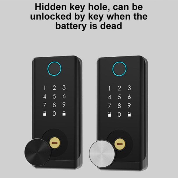 Smart Door Lock, Touchscreen Keypad Deadbolt, Keyless Door Entry for Exterior Door, Bluetooth Digital Door Lock Works with APP Control, IC Cards, Fingerprint Door Lock