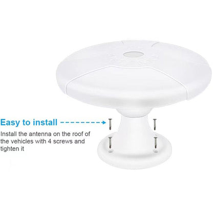 Outdoor HD Digital TV Antenna, 160 Mile Range Omnidirectional Amplified Antenna, Magnetic Base for Easy Install for Outdoor Indoor Attic RV Use