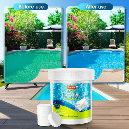 Melliful 0.3 inch Chlorine Tablets for Swimming Pool, 180Pcs, 0.44lb