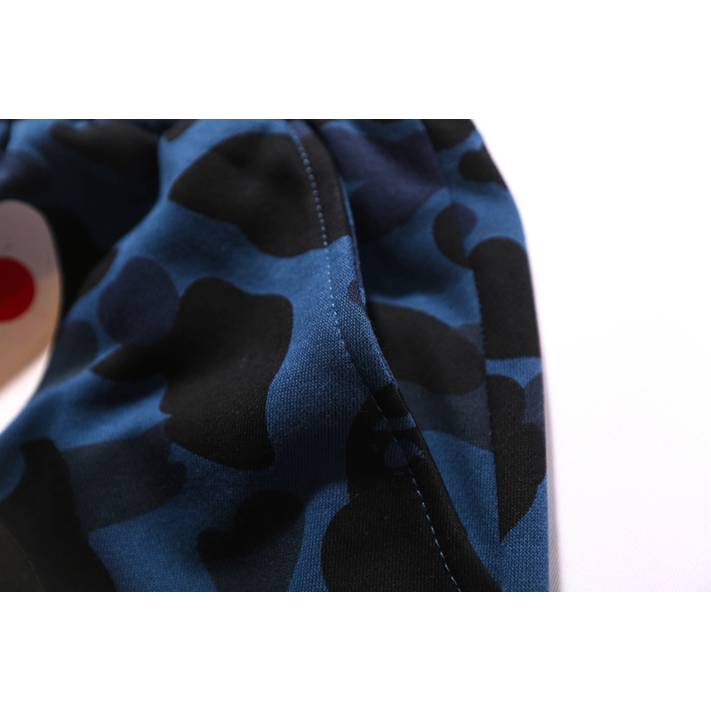 BAPE Shark Cotton Shorts Street Fashion Camouflage Hip Hop Casual Shorts,Blue