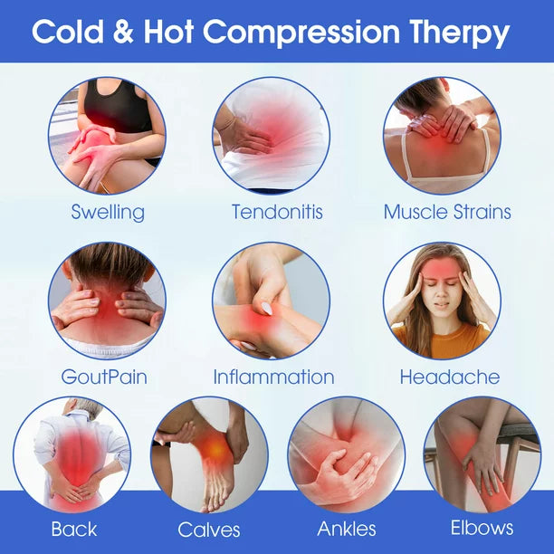 2Pack Ice Pack for Injuries Reusable, iFanze Gel Hot Cold Pack Therapy Wrap for Hip Neck Shoulder Knee Back Pain Hot Cold Compress for Swelling, Bruises, Surgery, 18 x 7 in
