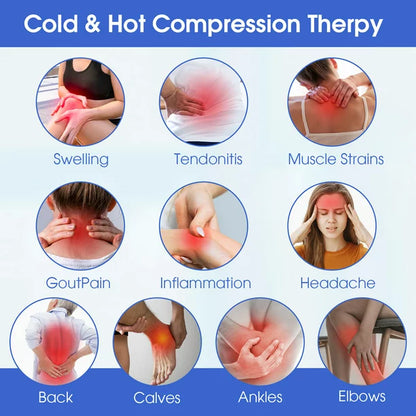 2Pack Ice Pack for Injuries Reusable, iFanze Gel Hot Cold Pack Therapy Wrap for Hip Neck Shoulder Knee Back Pain Hot Cold Compress for Swelling, Bruises, Surgery, 18 x 7 in