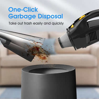 iFanze Portable Car Vacuum, 7kpa Powerful Handheld Vacuum Cordless Mini Cordless Vacuum Cleaner, 120W Rechargeable for Home Car, Black