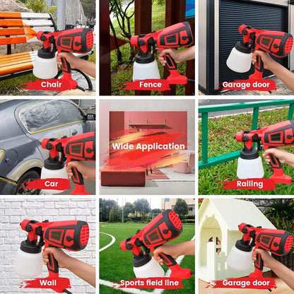 JoRocks Paint Sprayer, HVLP Electric Spray Paint Gun, 900ML, 3 Nozzles, 3 Patterns, Paint Sprayer for House Painting, Home Interior and Exterior, Furniture, Fence, Walls, Cabinet, Ceiling