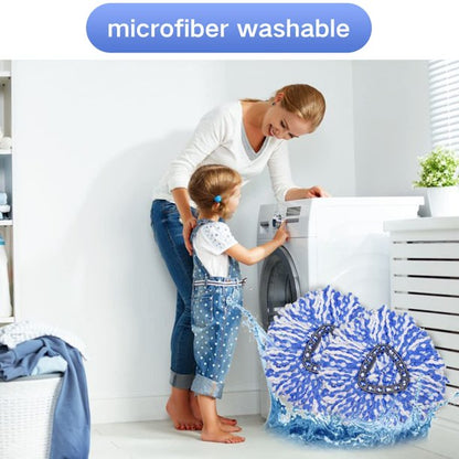 4 Packs Replacement Mop Head For O-Cedar Spin Mop Refill, EasyWring Rinseclean 2-Tank System Microfiber Rotating Mop Refills