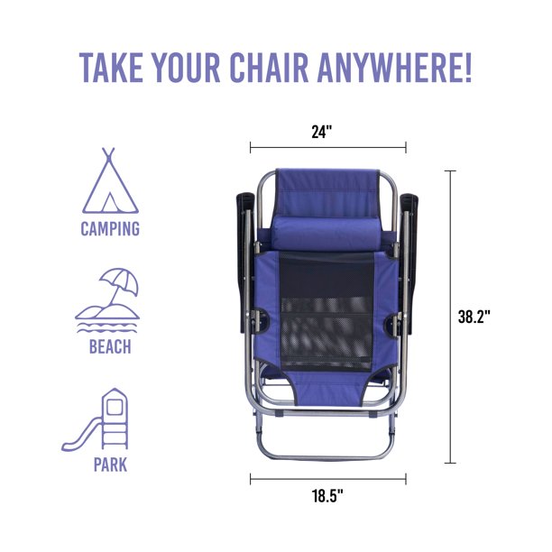 Kahoo Zero Gravity Lounge Chair Recliner Navy
