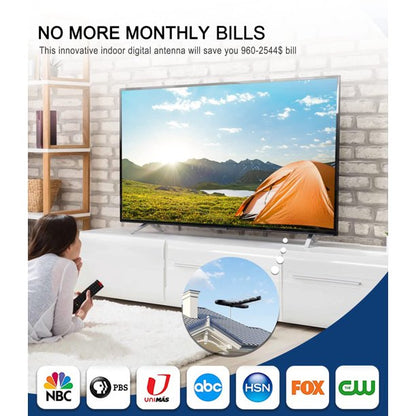 Outdoor TV Antenna, 550 Miles Long Range 4K 1080P HD UHF Signal, 26ft Coax Cable Doosl HDTV Antenna for All Television