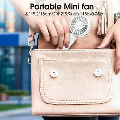 Portable Handheld Fan, 3 Speed Mini USB Strong Wind 7-20 Hours Runtime Personal Electric Small Fan for Travel Office Outdoor