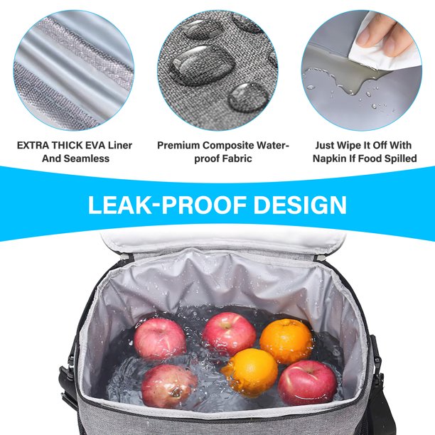Antobag Insulated Lunch Bag with Water-Resistant, Adjustable Shoulder Strap Cooler Tote Bag