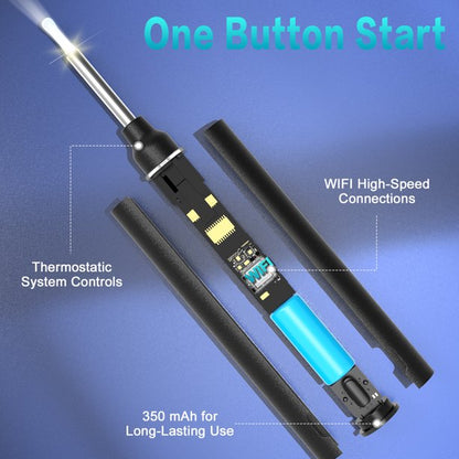 VITCOCO Ear Wax Removal Kit 1920P HD Ear Wax Camera Cleaner 3mm Visual Wireless Otoscope with 6 LED Lights Portable USB Charging Ear Remover Cleaning Kit for iPhone, Android and Ipad?Black?