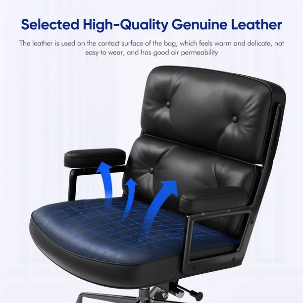 Raffle Pinker Office Chair, Computer Desk Chair Ergonomic Cushion Lumbar Support with Wheels Adjustable Swivel Rolling Home Executive Chair, Black