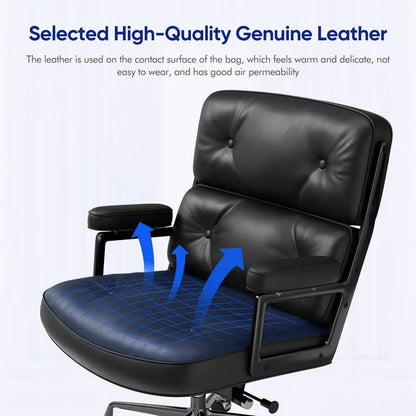Raffle Pinker Office Chair, Computer Desk Chair Ergonomic Cushion Lumbar Support with Wheels Adjustable Swivel Rolling Home Executive Chair, Black