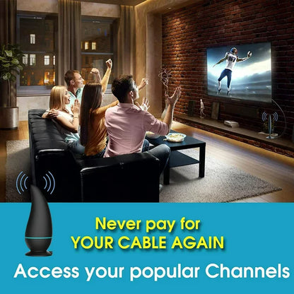 2021 Upgraded HD Digital TV Antenna Indoor/Outdoor Digital Antenna with Smart Amplifier Signal Booster/13ft Coax Cable