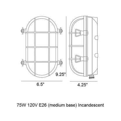 Oval Bulkhead Light