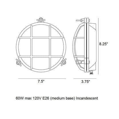Brass Bulkhead Light