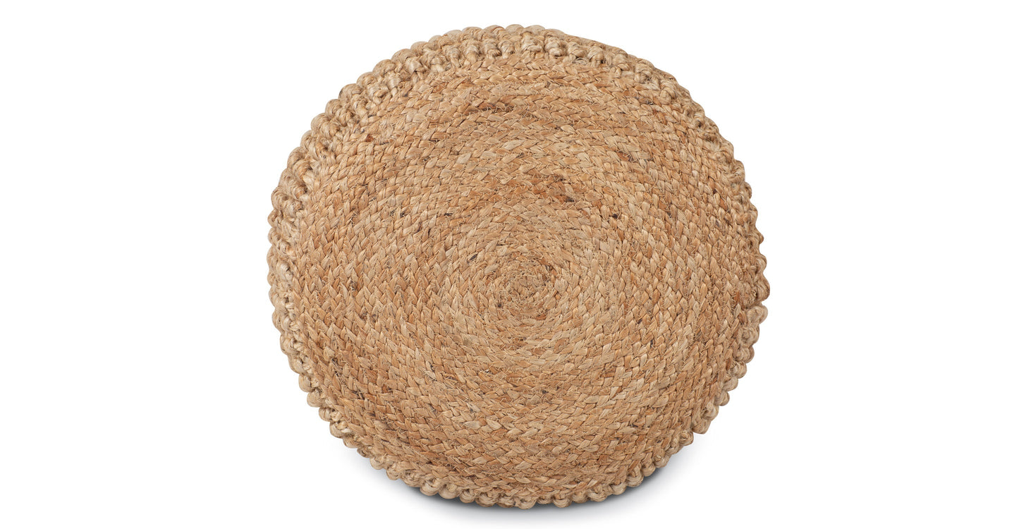 Abel 16" Jute Pouf