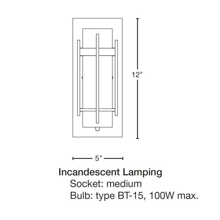 Banded Small Outdoor Sconce