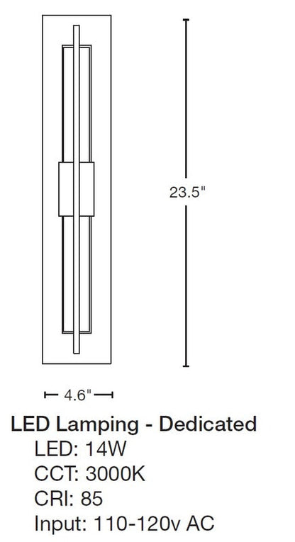 Double Axis Small LED Outdoor Sconce