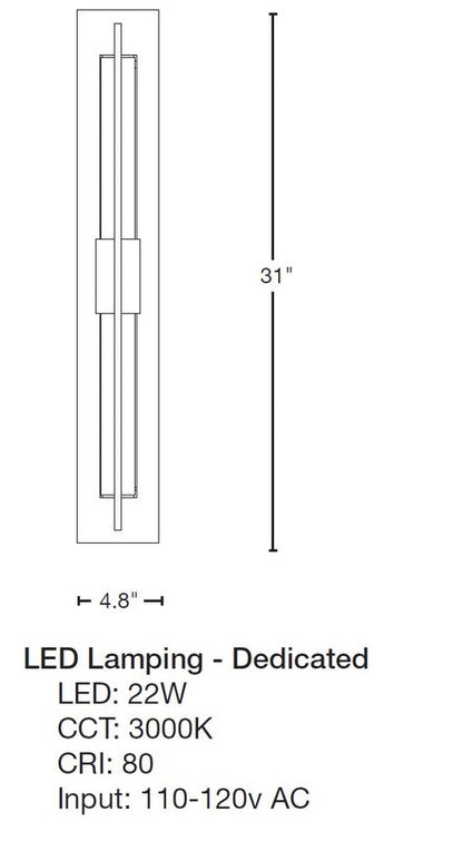 Double Axis LED Outdoor Sconce