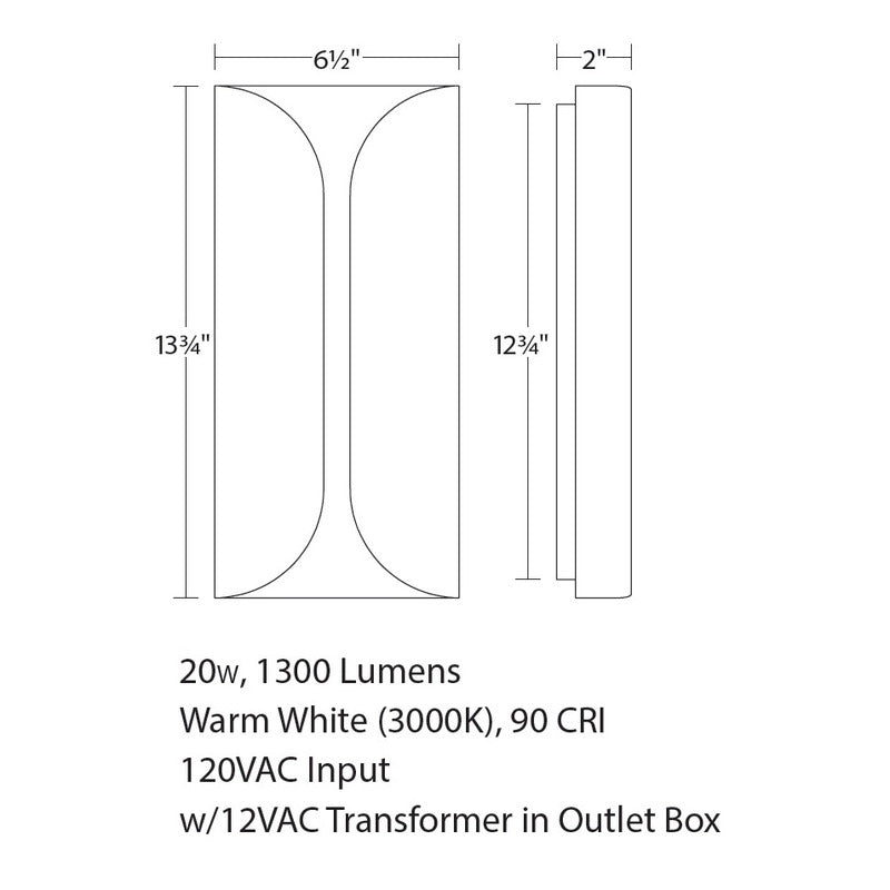 Inside-Out Folds Tall Wall Light