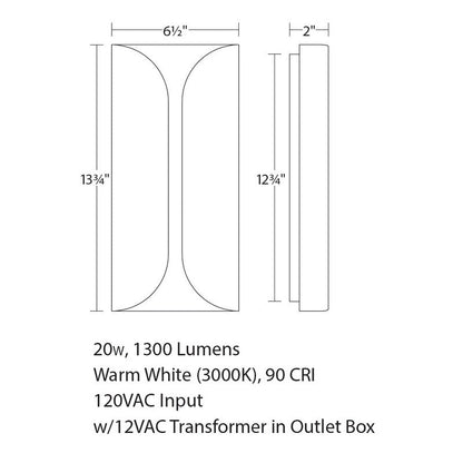 Inside-Out Folds Tall Wall Light