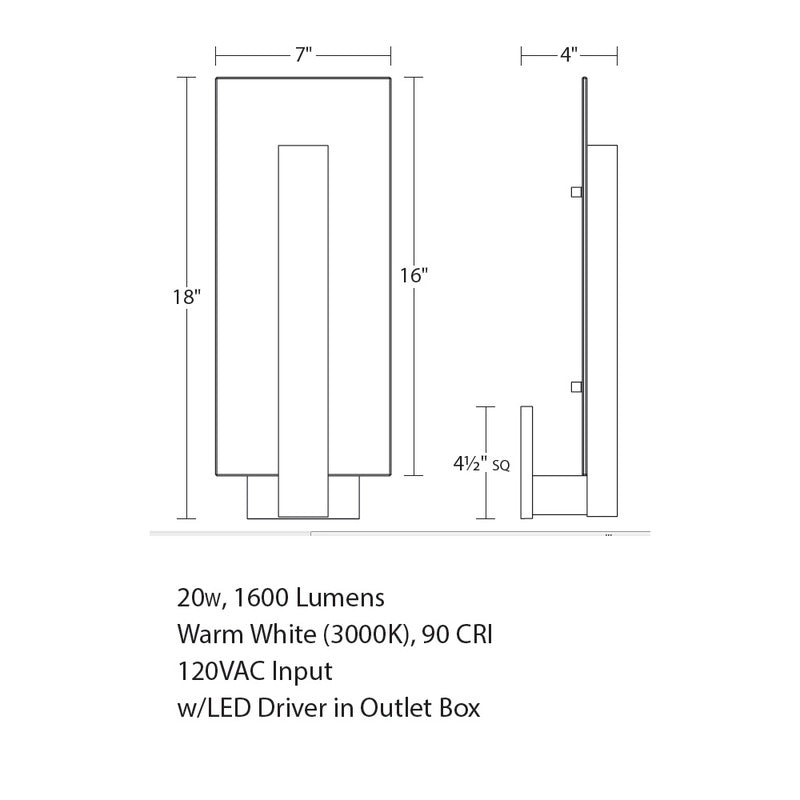 Inside-Out Midtown Tall Wall Light