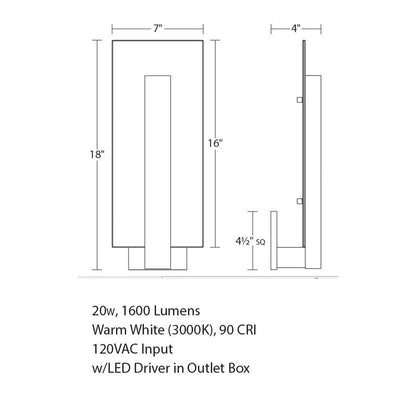 Inside-Out Midtown Tall Wall Light