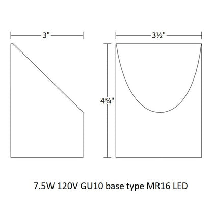 Inside-Out Shear Small Wall Light