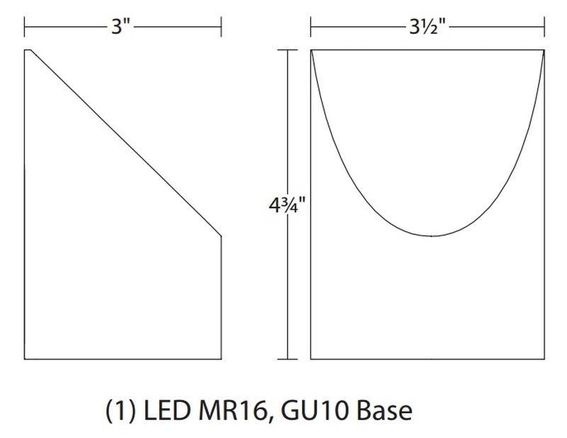 Inside-Out Shear Small Wall Light
