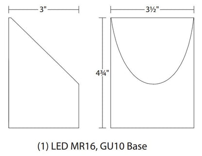 Inside-Out Shear Small Wall Light