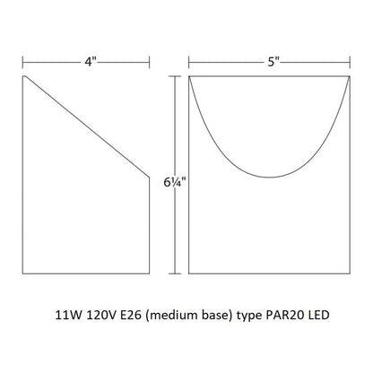 Inside-Out Shear Large Wall Light